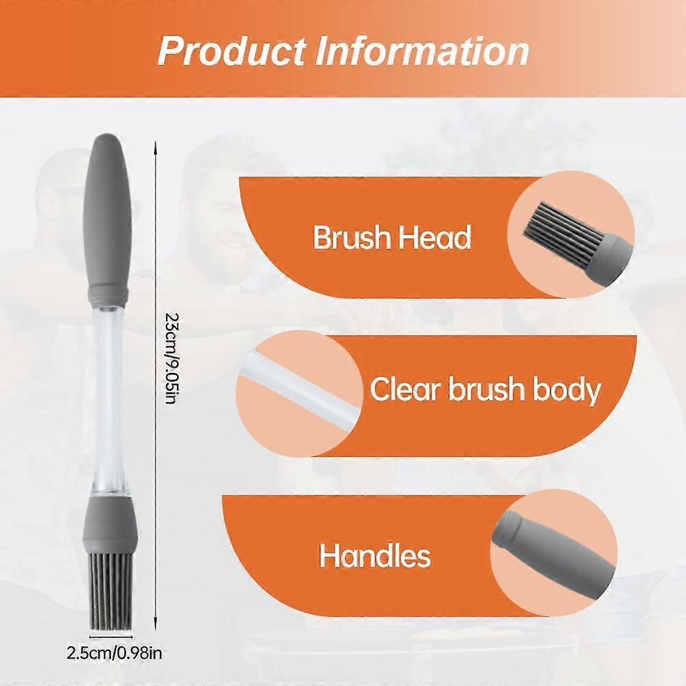 2PCS Silicone Oil Brush Basting Pastry Brush for Grilling BBQ Baking