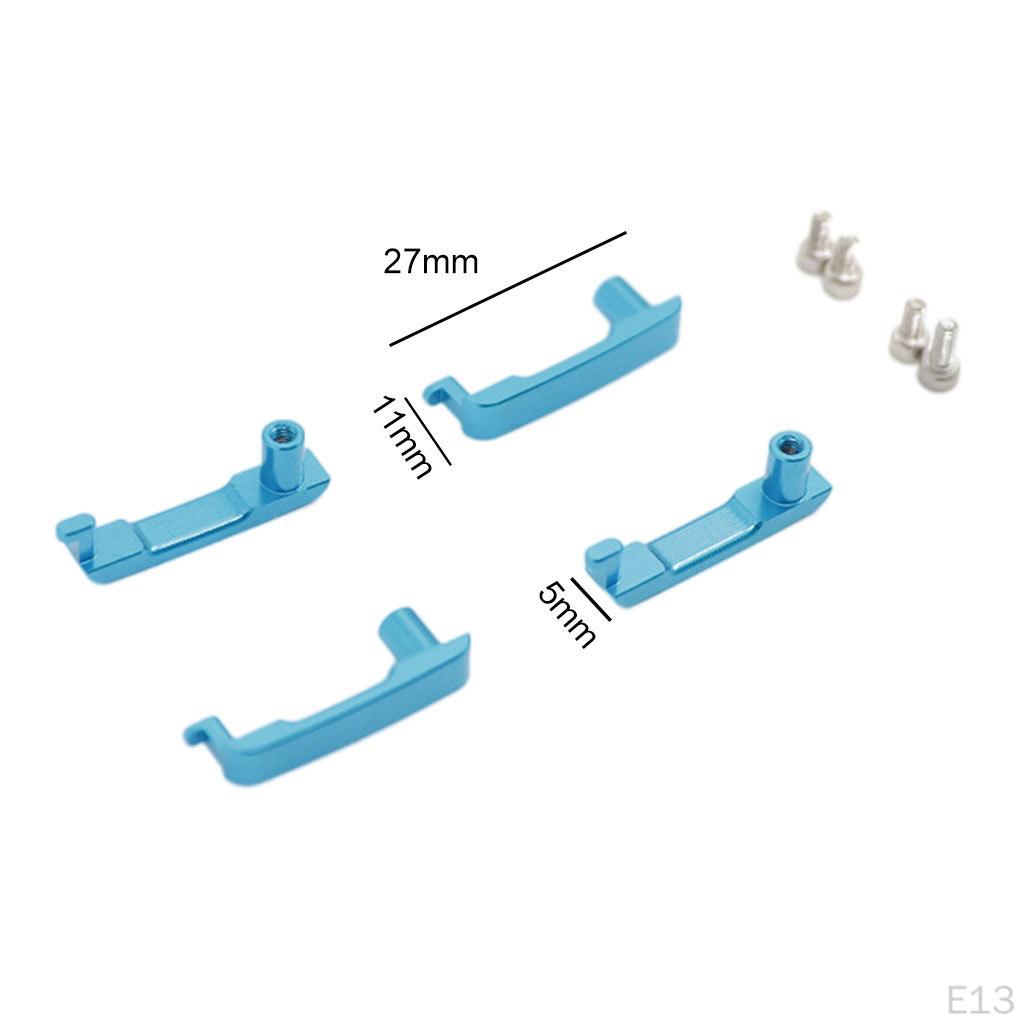 4 Piece Upgrade Door Handle with 1:10 Screws Model Accessories for DIY Replacement Parts