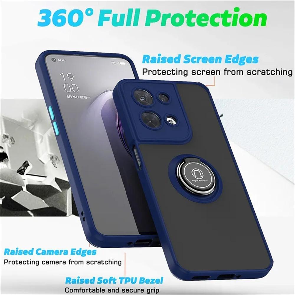 Magnet Matte Case For Oppo Reno 8 7 Z Find X5 Pro Lite A52 A92 A72 A73 A16 A16K A76 A5 A9 2020 5G Shockproof Hard Cover Funda