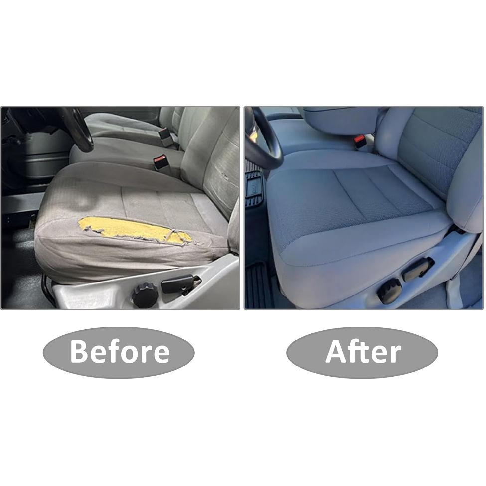 GXARTS Gray Driver Side Bottom Replacement Cloth Seat Cover #2E/3E Compatible with Ford F250 F350 F450 F550 2003 2004 2005 2006 2007