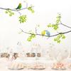 Green Wall Decals Birds On Tree Peel and Stick Fresh Removable Wall Stickers for Kids Living Room Bedroom Nursery Room