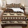 Home Textile Three-Piece Quilt Cover Horse 3D Digital Printing Kit Horse Thickened Abraded Cloth Pillowcase Quilt Cover
