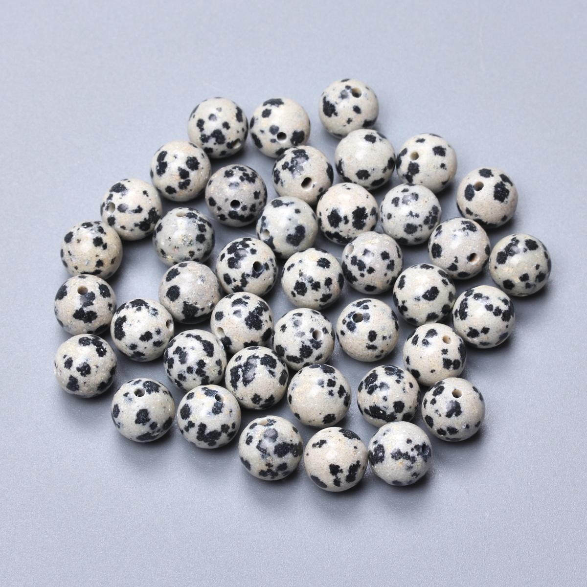 

60-20 шт. 4 6 8 10 12 мм крапинками натуральный камень далматинская яшма круглые бусины для изготовления ювелирных изделий браслет ожерелье аксессуары 10mm