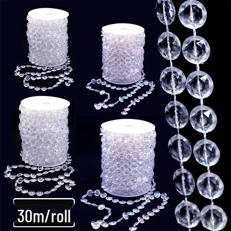 Acrylic Beaded Curtain for Weddings, Aisle Runners, Stage Decor, and Christmas Trees