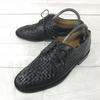 Jan Baran Leather Plain Toe Shoes [Italy/25.5/Black/Intrecciato](USED)