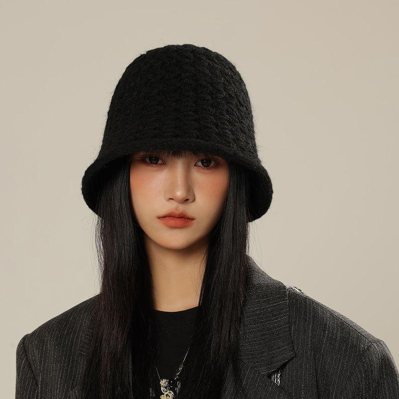 Autumn Winter Fisherman Bucket Hat Knit Winter Cap For Women, Foldable Beanie With Wide Brim, Outdoor New