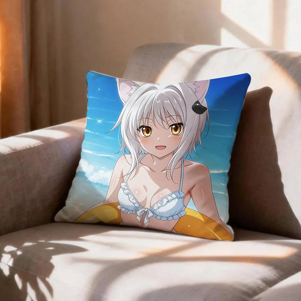 CUTE High School DxD Koneko TToujou   Pillow Case Pattern Printed Pillowcase For Living Room Sofa Cushion Cover