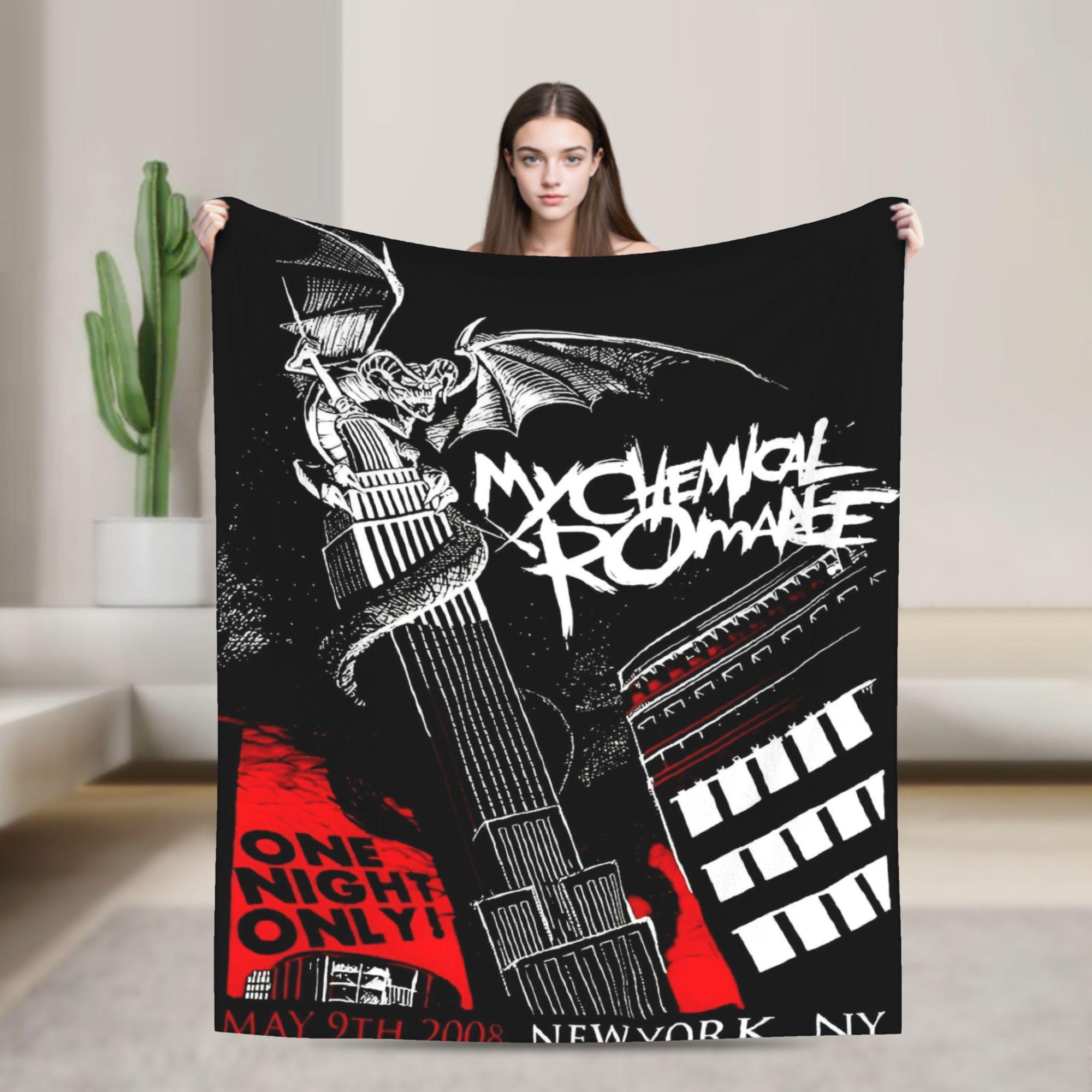 

My Chemical Romance Band Blanket The Black Parade Is Dead Flannel Funny Breathable Throw Blanket for Home Spring/Autumn 75x90cm