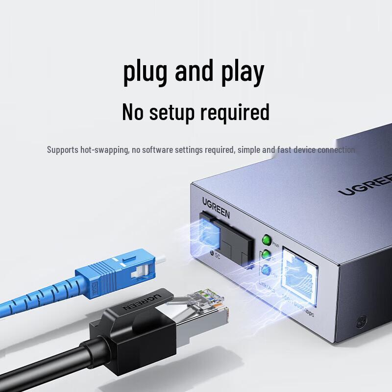 UGREEN Gigabit Single-Mode Fiber Optic Transceiver