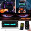 APP Remote Control Truck Devil Eye LED Pixel Panel Light DC 5V DIY Custom Text Lighting Scrolling Foldable For Board Windshield