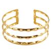 European and American Cross-Border Bestseller: Adjustable Hollow Triple-Layer Corrugated Bracelet
