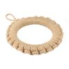 DARENYI Stylish Heat-Resistant Trivet, 8cm Inner Diameter, with Hook, Handwoven Flaxgrass Weave, Natural Materials, Non-Slip, Wall-Mountable, Suitable