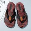 2025 Spring New Non-slip Wear-resistant Breathable Fashion Webbing Flip-flops Men's Shoes Color Matching Shoes