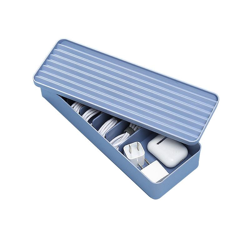 Cable Storage Box Colorful Plastic Data Line Storage Container Desk Stationery Makeup Organizer Key Jewelry Box Office Holder