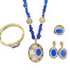 New Natural Stone Crystal and Freshwater Pearl Inlaid Four-Piece Set - Light Luxury Niche Style