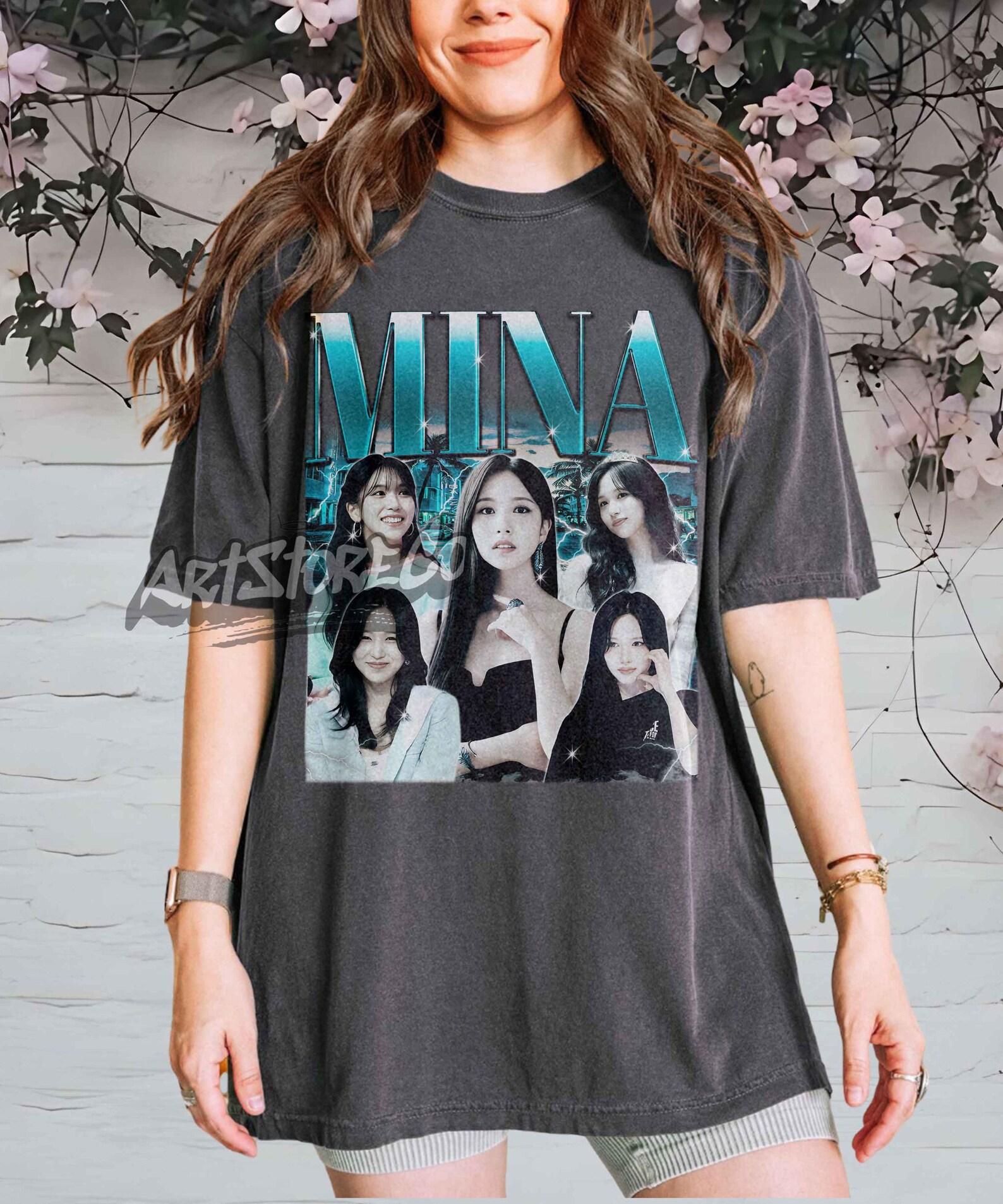Mina Retro Graphic Tee, Vintage K-Pop Inspired Apparel 3XL