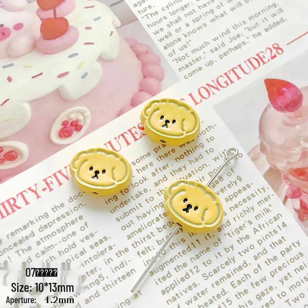 INS Dopamine Rabbit Puppy Alloy Beads for DIY Jewelry & Accessories