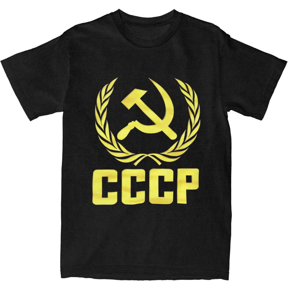 Men s T-Shirt Cccp Hammer And Sickle T Shirts Hip Hop USSR Russian Soviet Flag Tee Shirt Casual Pure Cotton Clothes Gift S