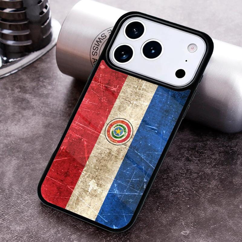 Paraguay Flag Phone Case for iPhone 17 16 15 Pro Max Air 14 13 12 11 Plus Shockproof Capa Cover