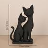 Dark Theme Black Cats Figurine Double Cats Snuggling Sculpture Perfect for Office and Cafe Desktop Shelf Decoration