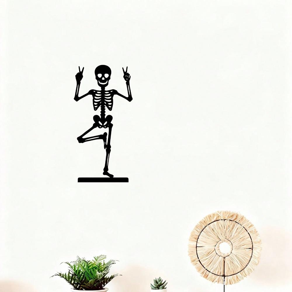 Skeleton Iron Wall Art Halloween Gothic Outdoor Metal Sculpture