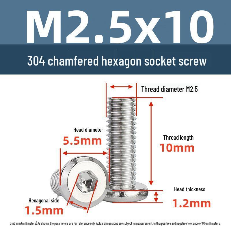 Yigu 304 Stainless Steel M2-M12 Countersunk Flat Head Hex Screw for Furniture & Cabinets