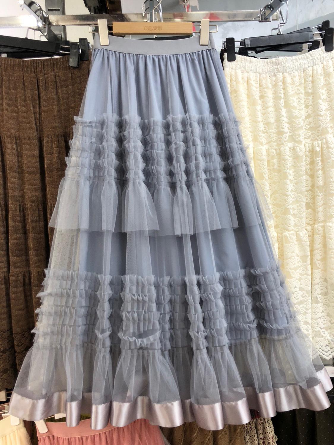 

Юбка с грибовидным краем из тяжелой промышленности, женская, с высокой талией, тонкая, с надписью «a-word», с большой маятниковой драпировкой, длинная юбка «fair cake» one size fits all