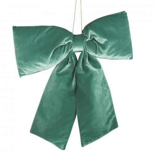 Teal Velvet Hanging Bow