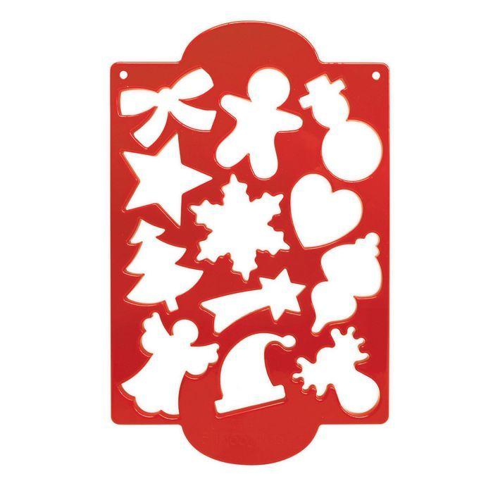 Cookie Cutter Plate - Scrapcooking - 2070 - Christmas - Multicolored - 12 Different Cookies