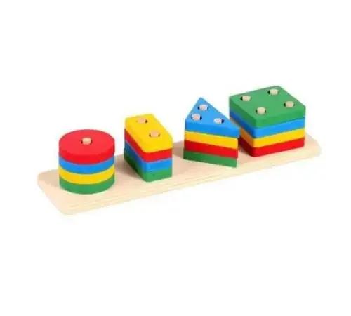 8 In 1 Montessori Permanence Box Carrots Toys Child Wooden Shape Sorting Matching Educational Toys for Kid Over Age 1-Year-Old