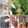 4/6-Point Brass Garden Faucet Dual Outlet Freeze Proof Outdoor Spigot Hose Connector Heavy Duty for Watering Washing Machine