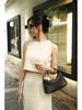 Handmade Lambskin Chain Crossbody Women's Dumpling Handbag