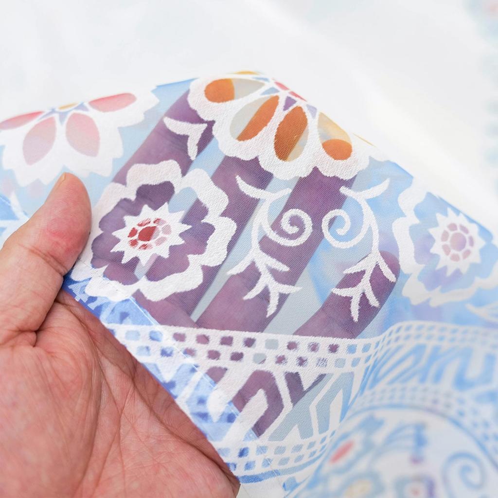 Tomo Corporation Kiyof Blue Noren Room Interior Curtain, Long, Divider, Sheer, Decor, 85x150cm, 12225-870-345