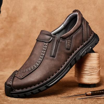 Grote maat 39-46 Handgestikte leren herenschoenen voor buiten, vrijetijdsschoenen
