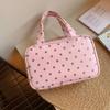 Polka Dot Handheld Makeup Bag Multifunctional Three Layer Partition Pu Cosmetic Bag Large Capacity Waterproof Travel Storage Bag