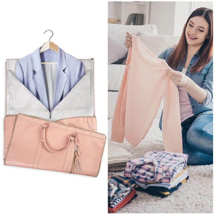 Suit Storage Bag Travel Women PU Folding Travel Bag Large Capacity Hand Luggage