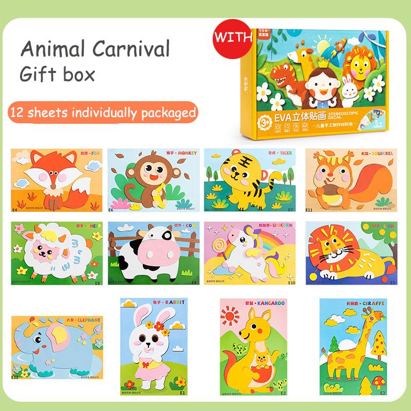 3D Eva Foam Sticker Kit For Kids, Preschool Learning Toys, Creative Diy Craft Activity For Boys & Girls (Age 3-6)