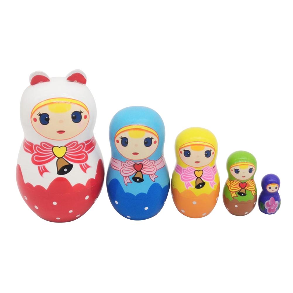Buy 5Pcs Dolls Adorable Delicate Colorful Stacking Doll Collections