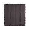 Interlocking Deck Tiles 54 Pack 12"x12" Waterproof for Porch Dark Brown