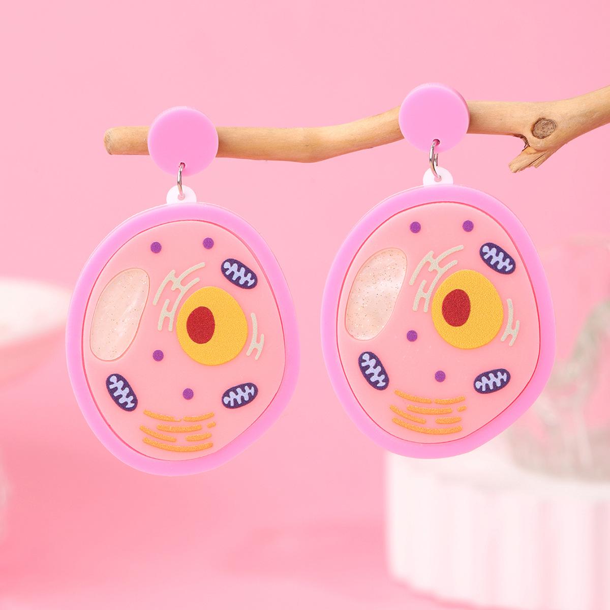 Biological Cell Structure Acrylic Earrings for Teachers