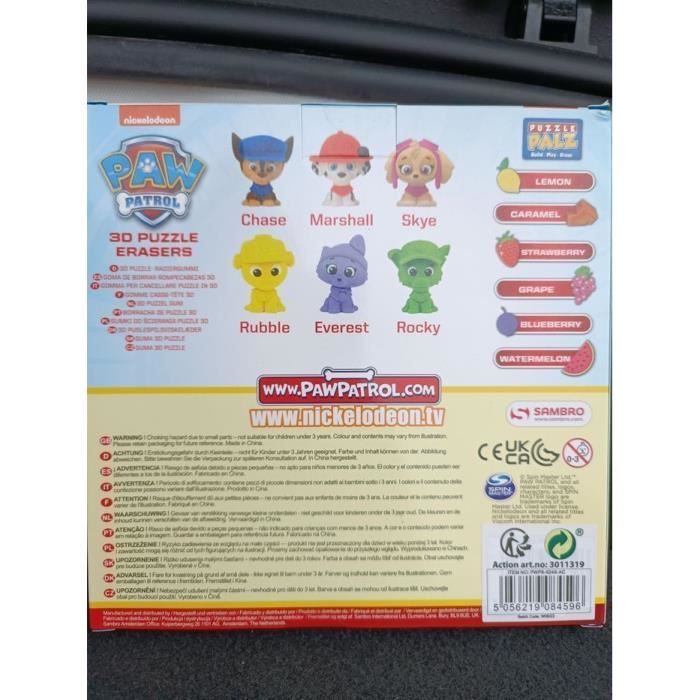 NICKELODEON - Set of 6 Colored & 3D Erasers; Odorants