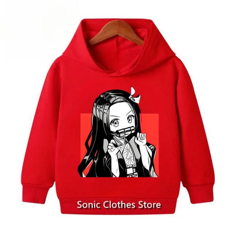 Anime Demon Slayer Hanorace pentru Copii Casual Fete Băieți 3-12 Ani Copii Palton Negru Primăvară Toamnă Modă Hanorace Costum