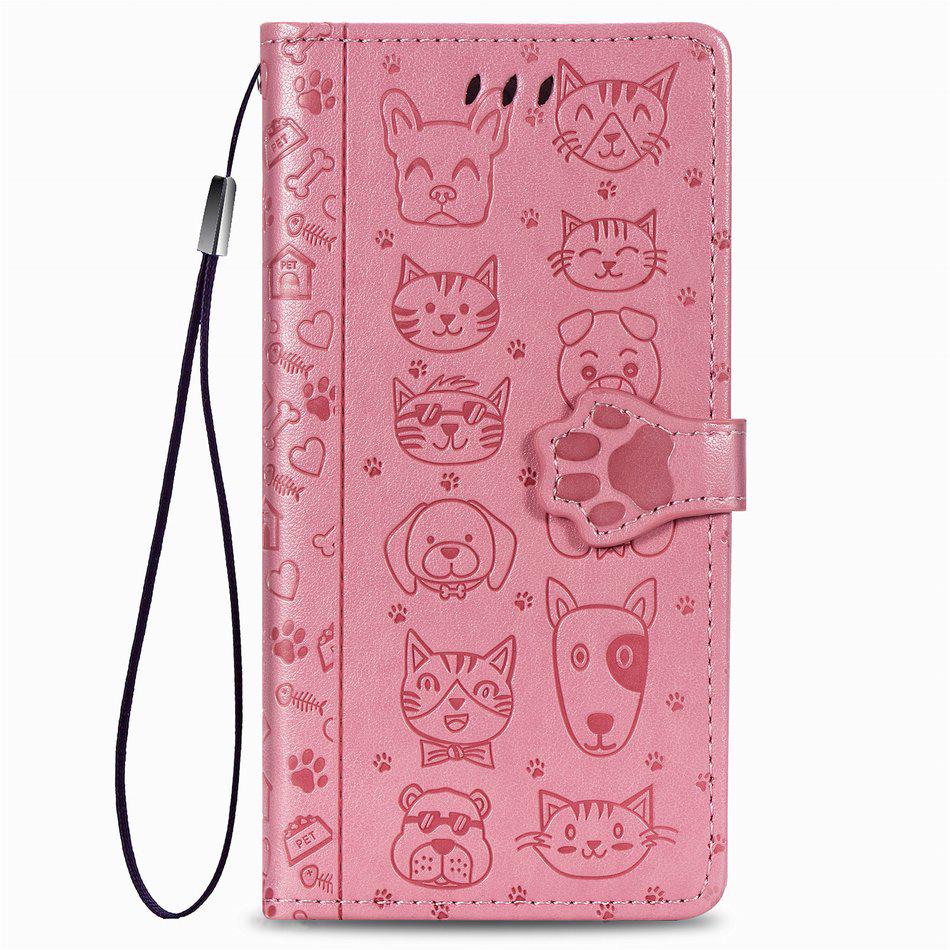 Lovely Cat Dog Kids Phone Holster Case For Apple iPhone 17 Air 16 16E 15 14 13 12 Pro Plus Max Pet Footprint Wallet Cover Cases