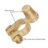 Yousheng 1Pair Brass Battery Clip Professional Positive Negative Terminal Connector Car Battery Clip Rust-Proof High Conductivity Easy Install Battery