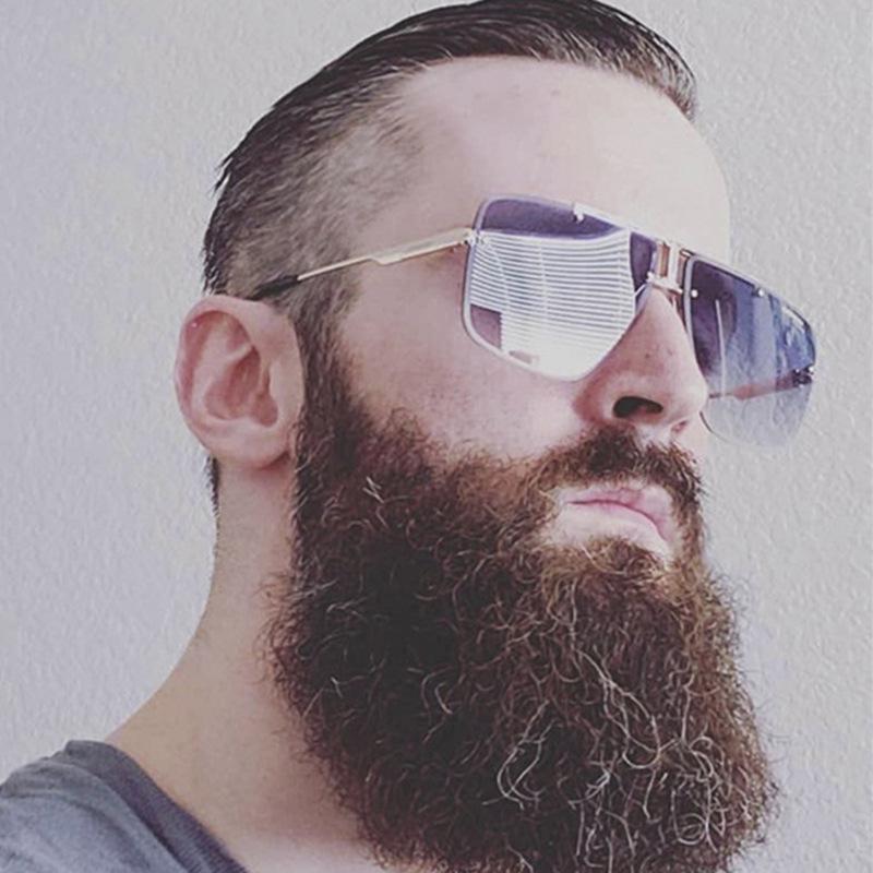 Polygon Rimless Men's Retro Sunglasses - 2024 Trendy Irregular Fashion