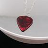 Gitarrenplektrum Halskette Herz Rubin Anhänger Halskette Seltsame Horror Gitarrenplektrum Anhänger Halskette Cosplay Schmuck Geschenke