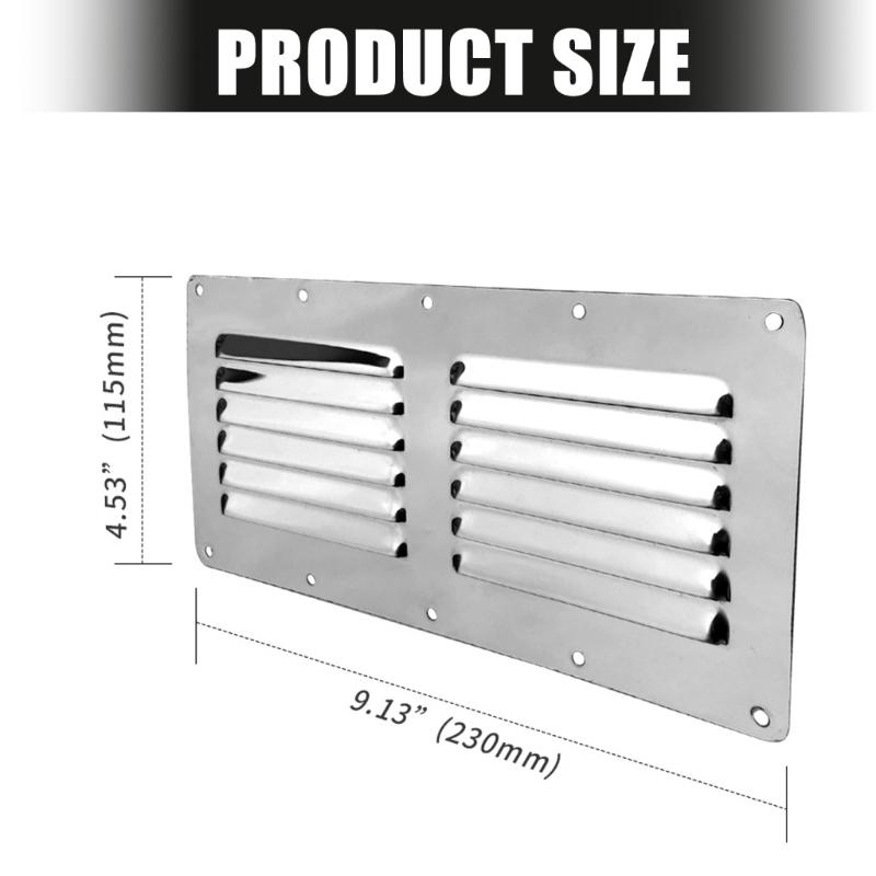 Stainless Steel Marine Ventilation Cover Double Hole Louvered Exhaust Vent Corrosion Resistant for Ship Cabins & Decks