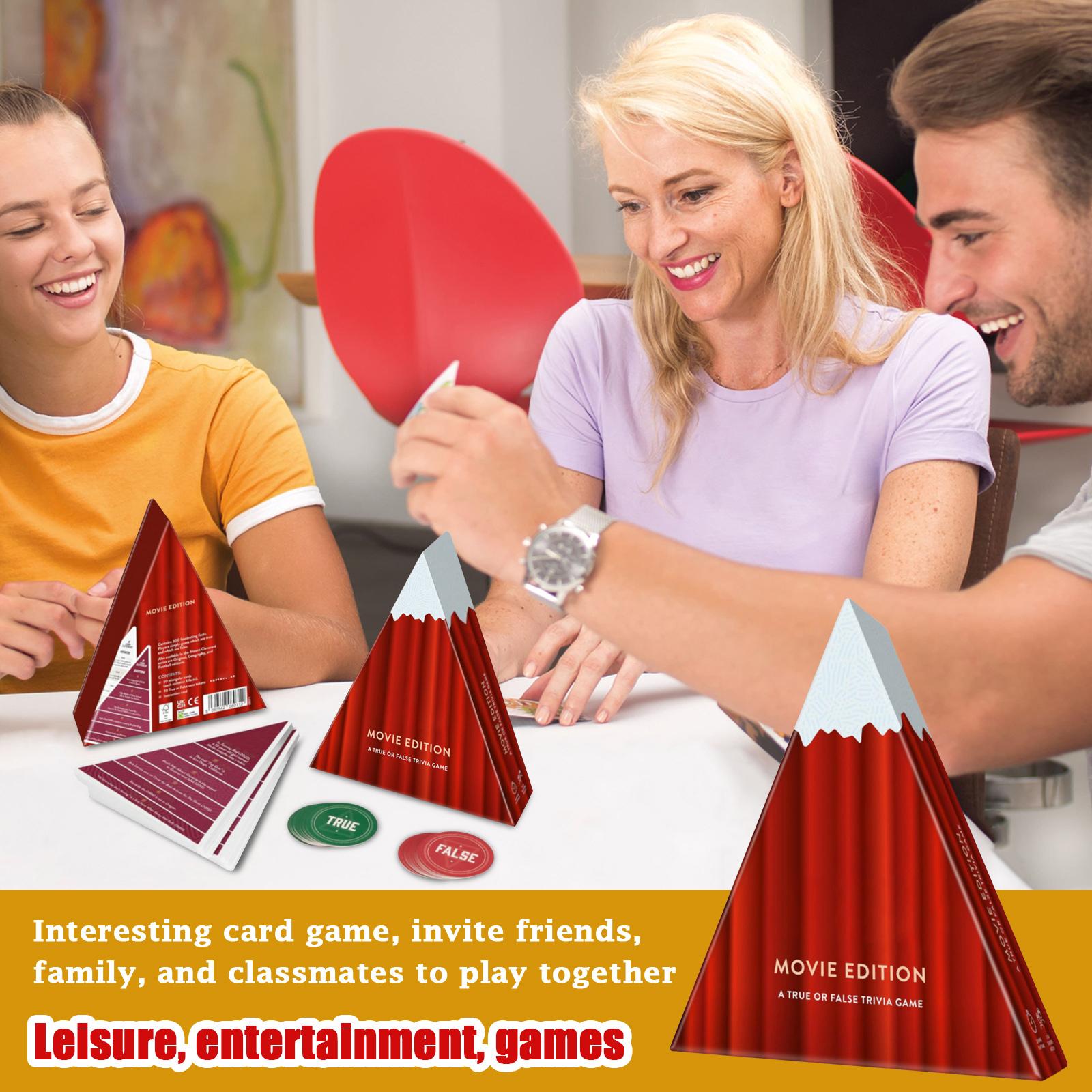 Карточки-викторины «Правда или ложь» Веселые семейные игры Дорожные настольные игры Карточки One Size