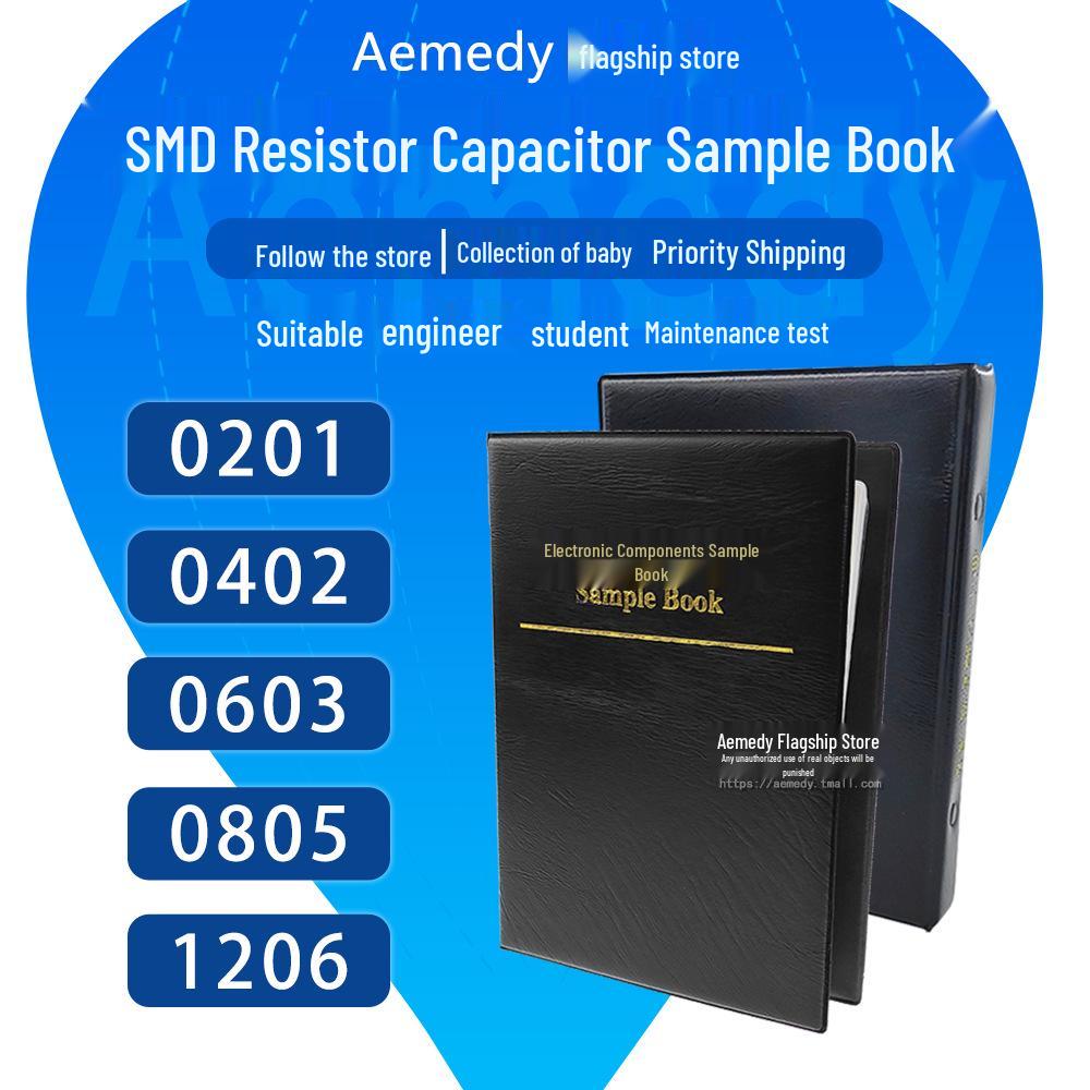 SMD Resistor/Capacitor Sample Book: 0201, 0402, 0603, 0805, 1206 - 1% Tolerance
