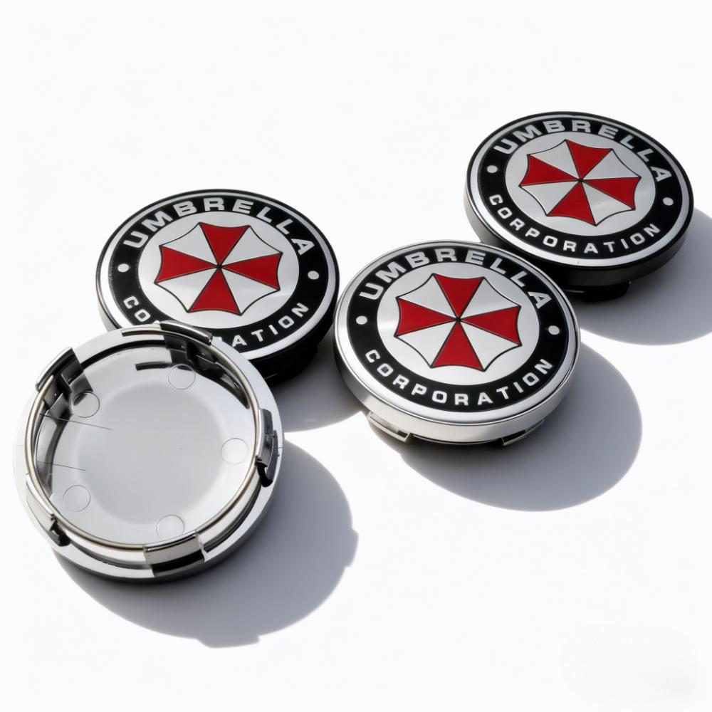 4pcs 58MM 54MM Umbrella Logo Emblem Badge Car Wheel Center Caps Wheel Hubcaps Rim Hub Center Dust Cover Replace Car Accessories